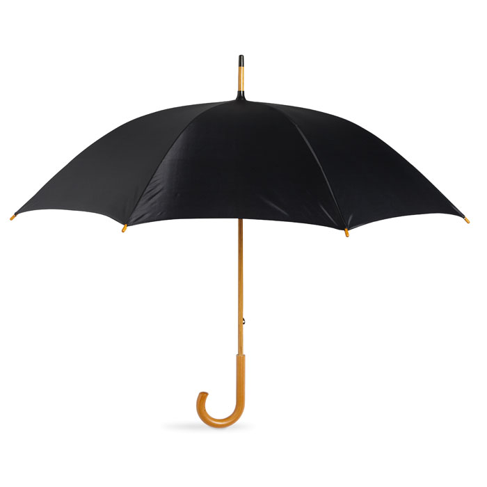 CALA - Regenschirm mit Holzgriff - Schwarz