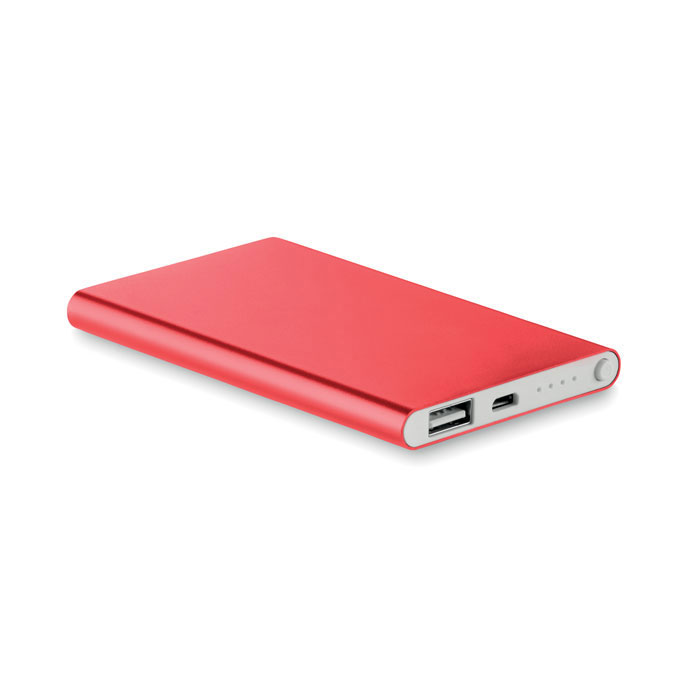 POWERFLAT - Powerbank 4000 mAh - Rot