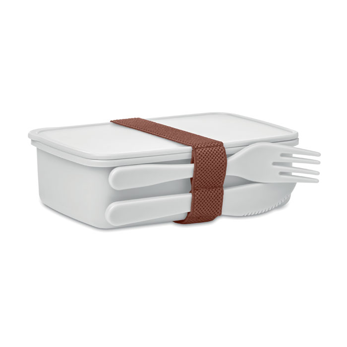 SUNDAY - Lunchbox mit Besteck - Weiß