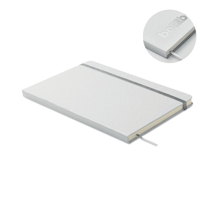 ROUTE WHITE - DIN A5 Notizbuch für Gravur - Silber