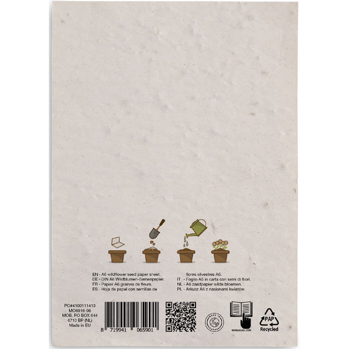 ASIDO - DIN A6 Wildblumen-Samenpapier