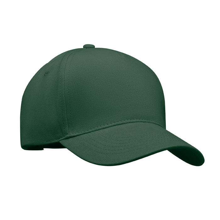 LONG BEACH SINGA - Baseball cap 5 panels 260g/m² - Dunkelgrün