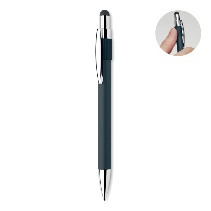 EDD - Druckkugelschreiber mit Stylus - Marineblau