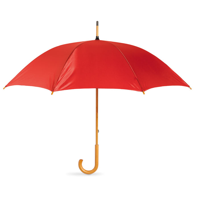 CALA - Regenschirm mit Holzgriff - Rot