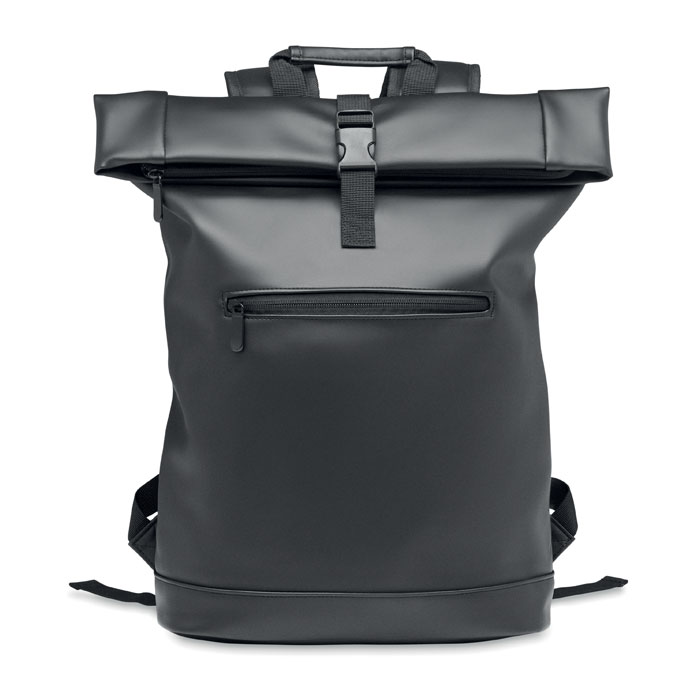 BAI ROLL - 15" Rolltop-Rucksack PU - Schwarz