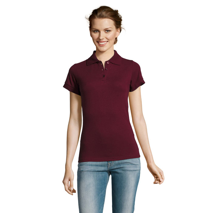 PRIME WOMEN - PRIME DAMEN POLO 200g - Burgundy