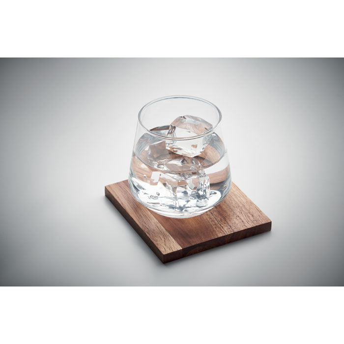 DRINKS - Glas mit Untersetzer