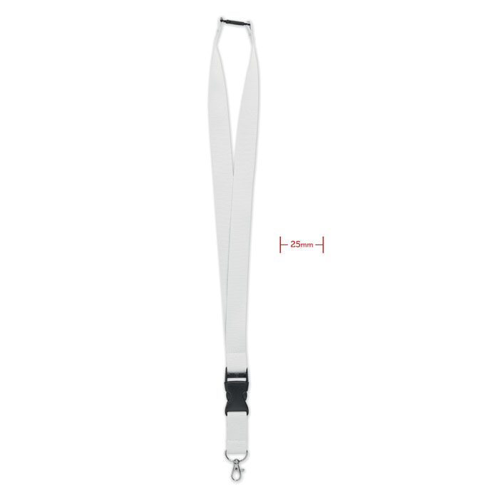 WIDE LANY - Lanyard mit Metallkarabiner - Weiß