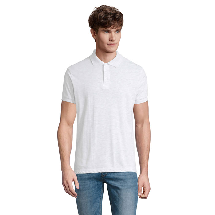 PRIME MEN - PRIME HERREN POLO 200g - Ash