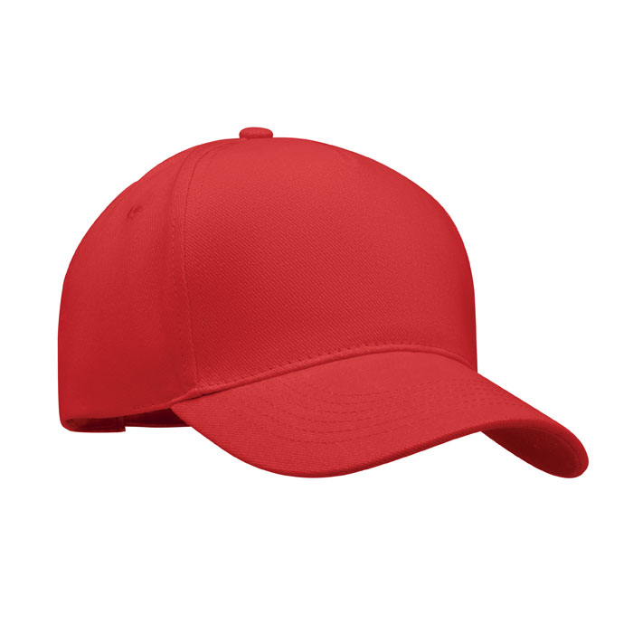 LONG BEACH SINGA - Baseball cap 5 panels 260g/m² - Rot