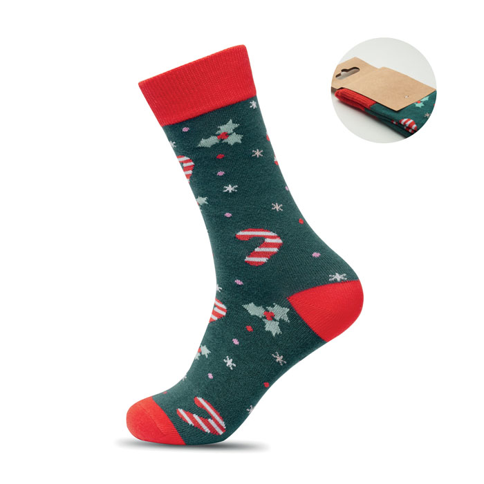 Weihnachtssocken M - Grün