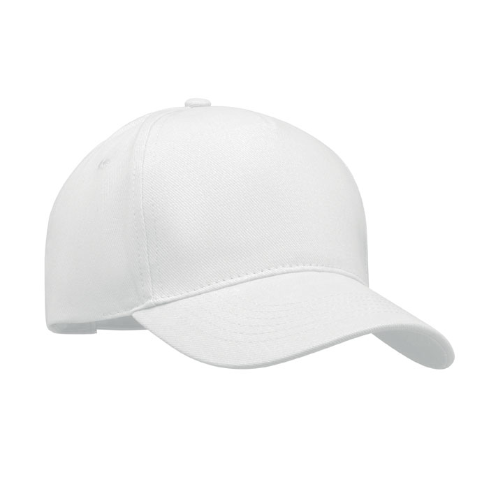 LONG BEACH SINGA - Baseball cap 5 panels 260g/m² - Weiß