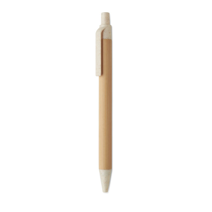 ITEA COLOUR - Druckkugelschreiber mit Bambus - Beige