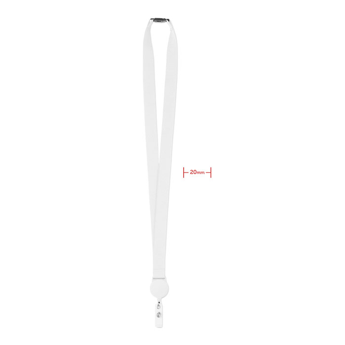ZIP LANYARD - Lanyard mit Badge-Halter - Weiß