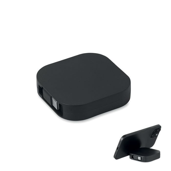 LINEA 100 - Einziehbares Ladekabel 100W - Schwarz