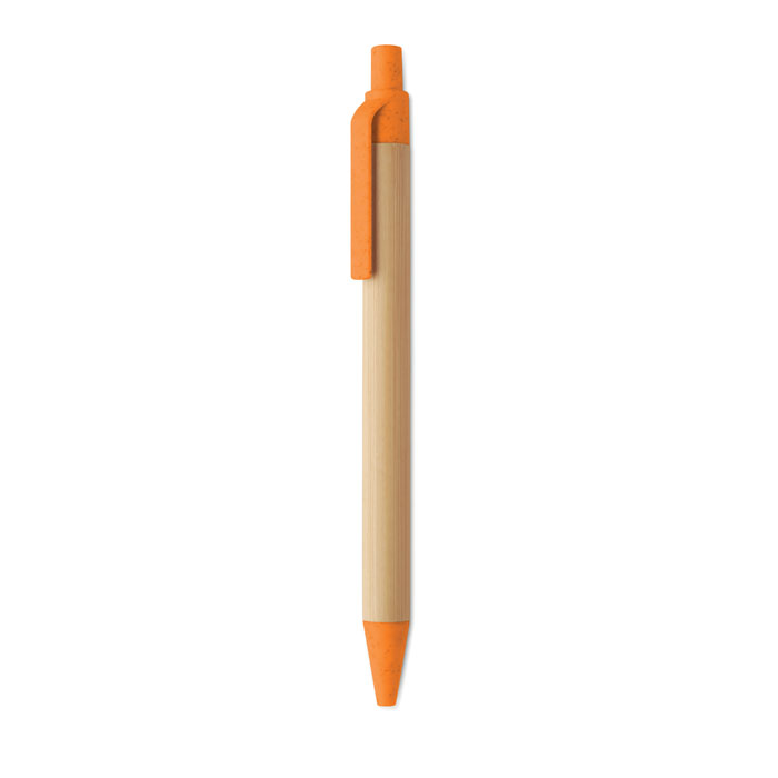 ITEA COLOUR - Druckkugelschreiber mit Bambus - Orange