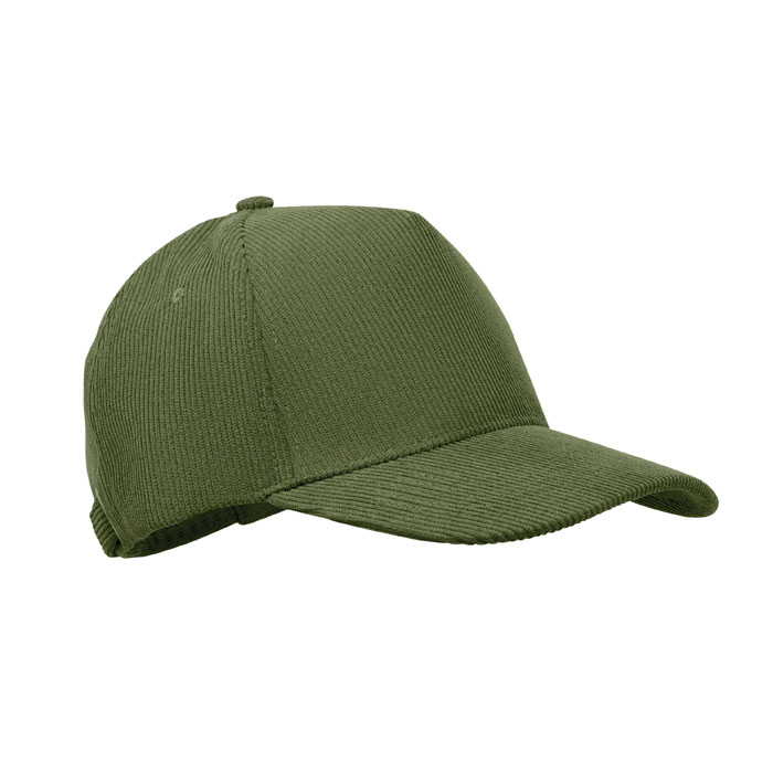 WALE - Baseball Kappe 5 Panels Cord - Armeegrün
