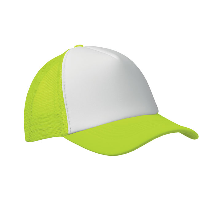 BUBBLE - Trucker cap 5 panels - Weiß/Neongelb