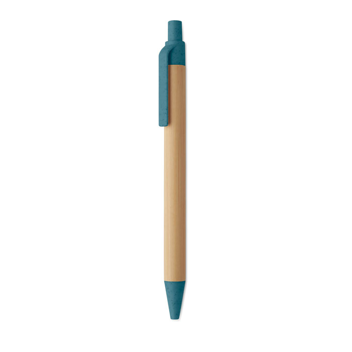 ITEA COLOUR - Druckkugelschreiber mit Bambus - Blau