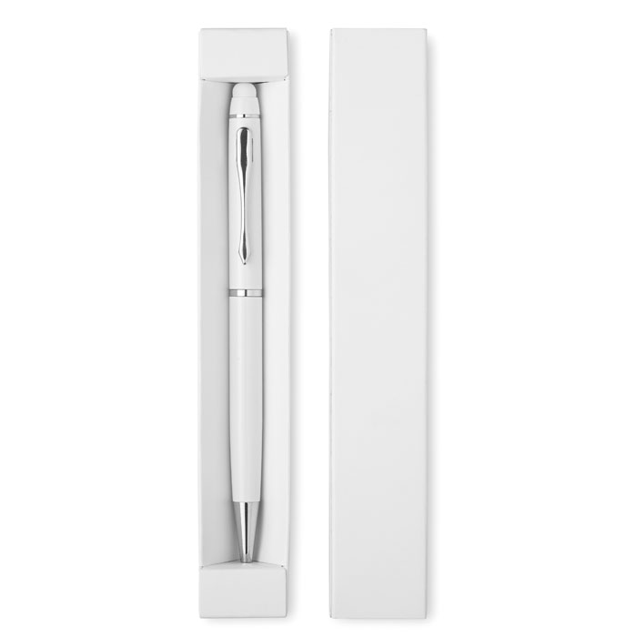 EDUAR - Drehkugelschreiber mit Stylus - Weiß