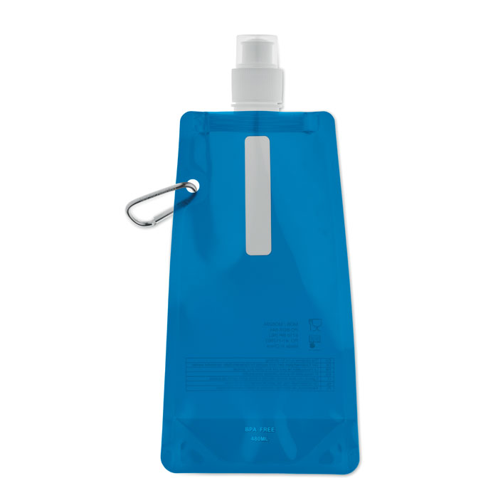 GATES - Faltbare Wasserflasche - Transparent Blau