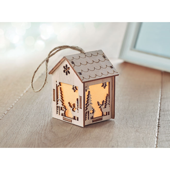 Anhänger Haus mit Licht    -40