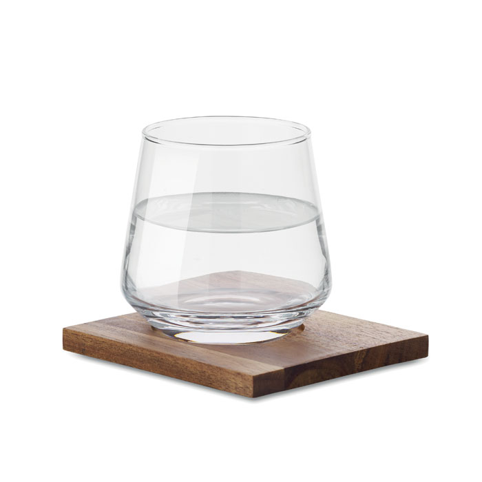 DRINKS - Glas mit Untersetzer