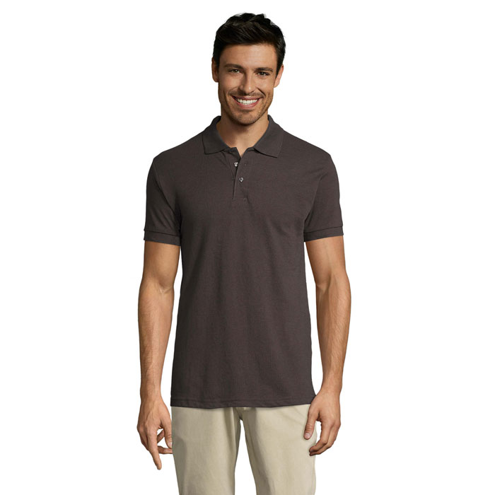 PRIME MEN - PRIME HERREN POLO 200g - Dunkelgrau