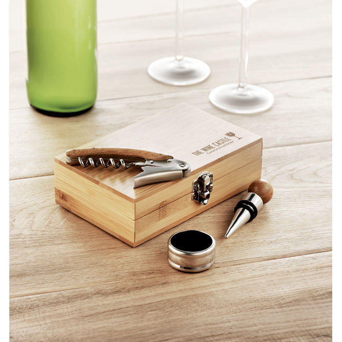 SONOMA - Wein-Set in Bambus-Box