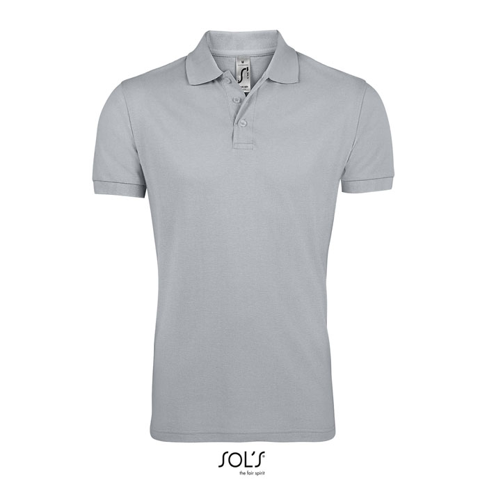 PRIME MEN - PRIME HERREN POLO 200g - Pure Grey