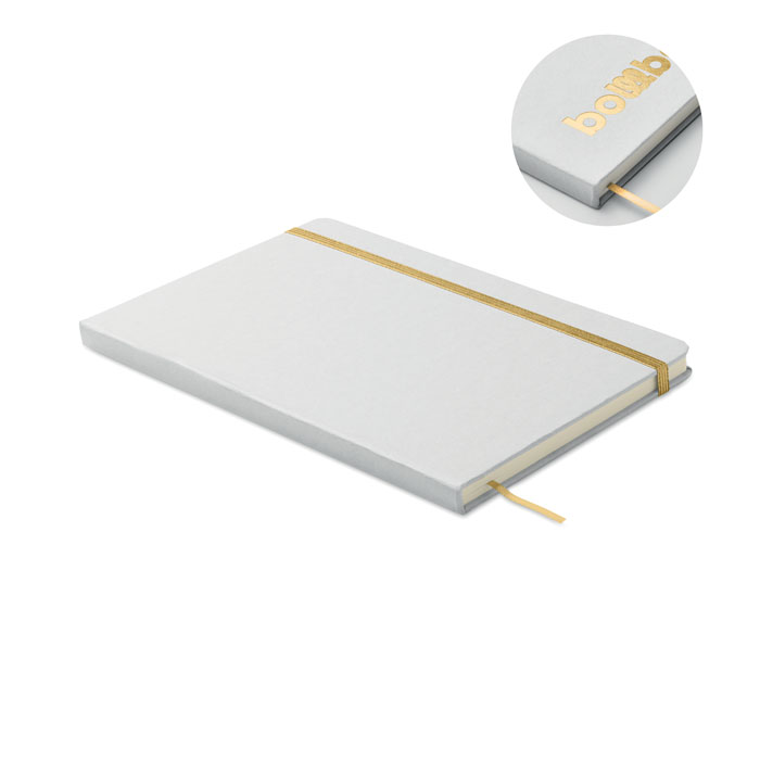 ROUTE WHITE - DIN A5 Notizbuch für Gravur - Golden