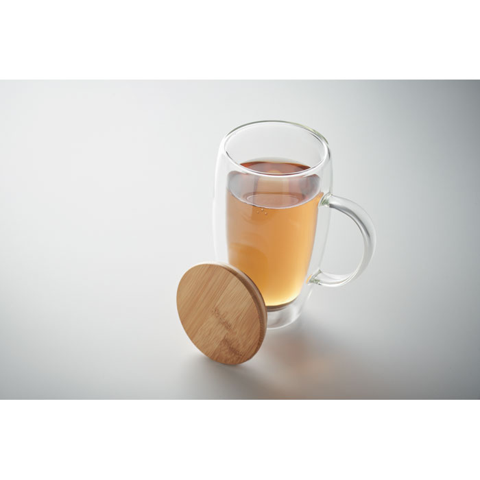 TEROL - Doppelwandiger Glasbecher 450ml