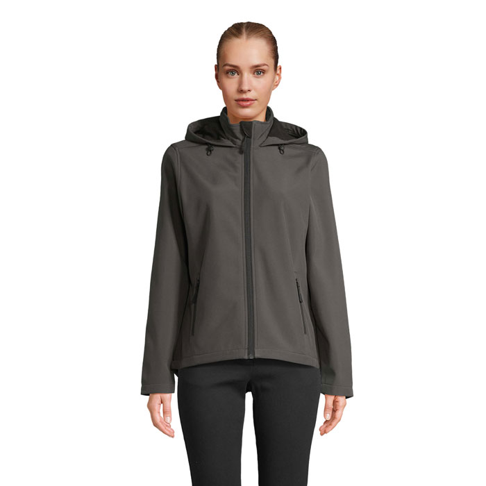 RACE HOODED WOMEN - RACE DAMEN-KAPUZENJACKE - Anthrazitgrau
