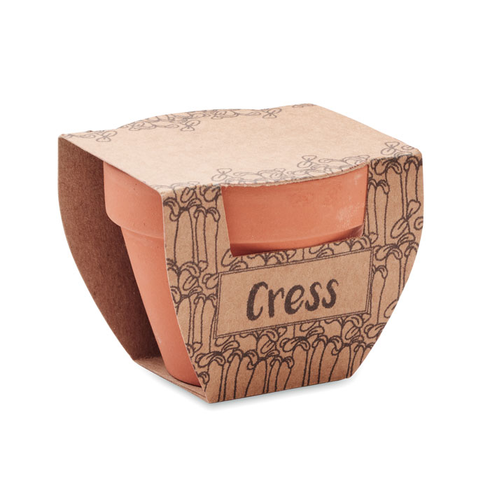 CRESS POT - Terrakotta-Topf Kresse