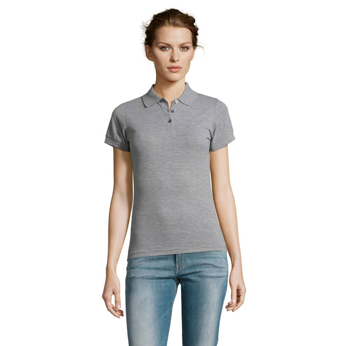 PRIME WOMEN - PRIME DAMEN POLO 200g - Grau-Melange 2