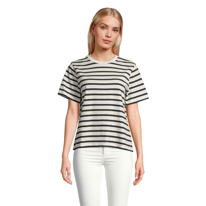 LEGEND WOMEN - LEGEND DAMEN-T-SHIRT - Off White| Navy