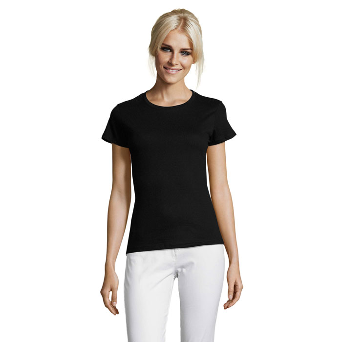 REGENT WOMEN - REGENT DAMENT-SHIRT 150g - Deep Black