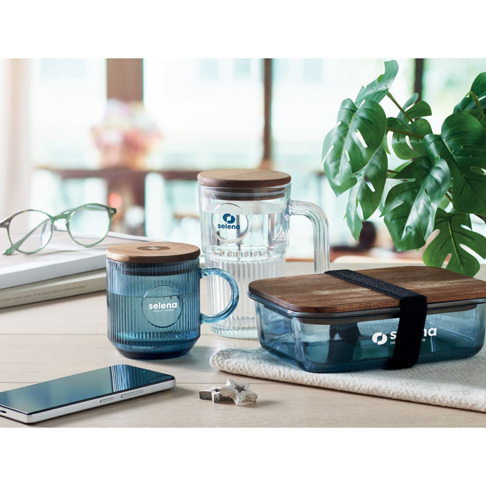 VITRIO MUG - Gerippter Glasbecher 300ml