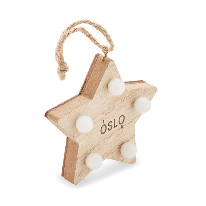 Anhänger aus Holz mit LED