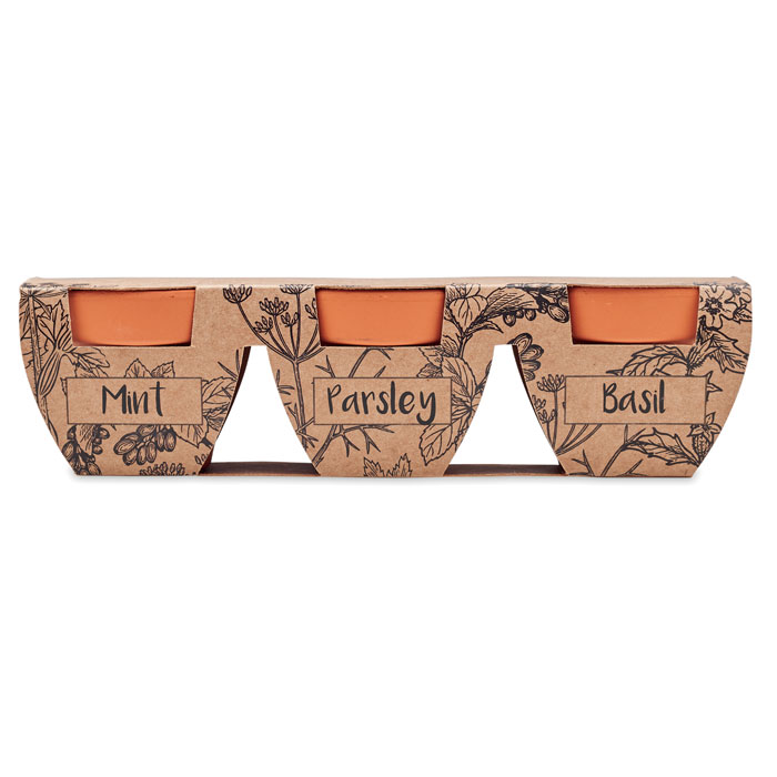 FLOWERPOT - Terracotta-Set Kräuter