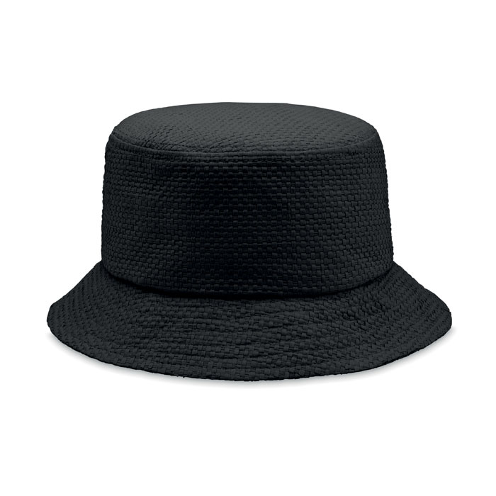 BILGOLA+ - BUCKET HAT PAPIERSTROH - Schwarz