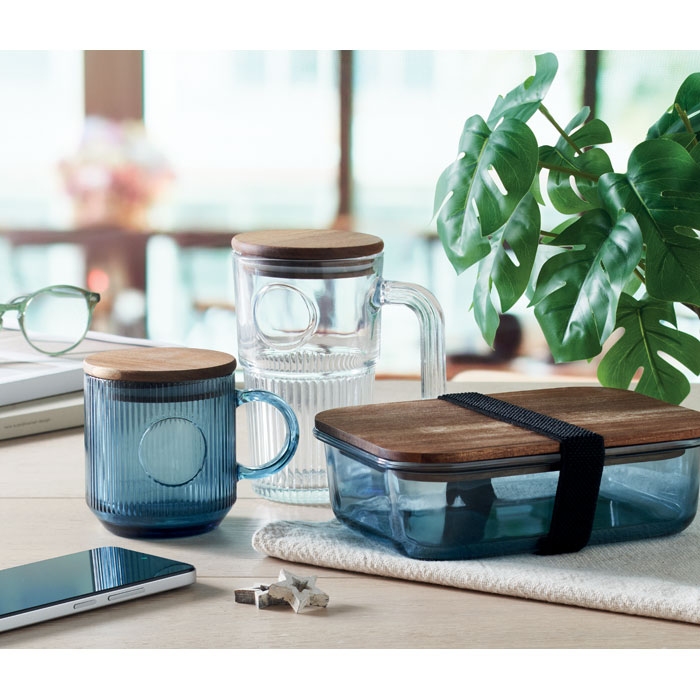 VITRIO MUG - Gerippter Glasbecher 300ml