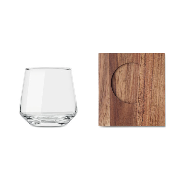 DRINKS - Glas mit Untersetzer