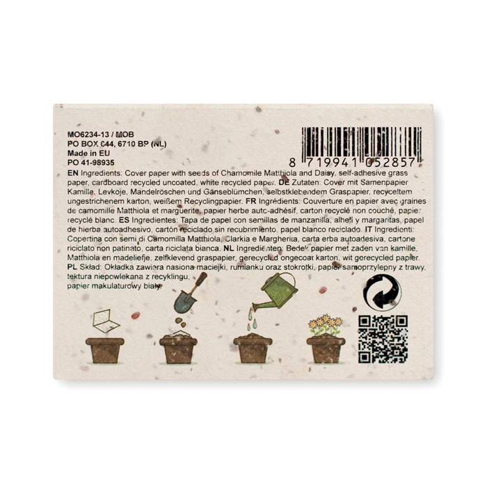 GROW ME - Notizblock mit Blumensamen
