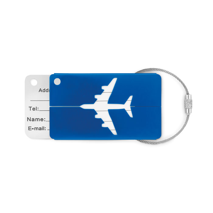 FLY TAG - Kofferanhänger aus Aluminium - Königsblau